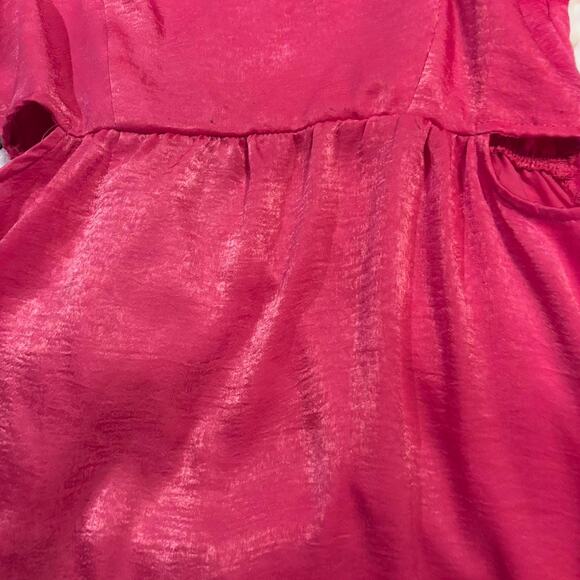 Pink satin mini dress large - Picture 4 of 6